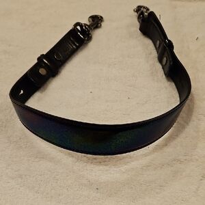 Gucci Iridescent Leather Bag Strap with Silver Hardware